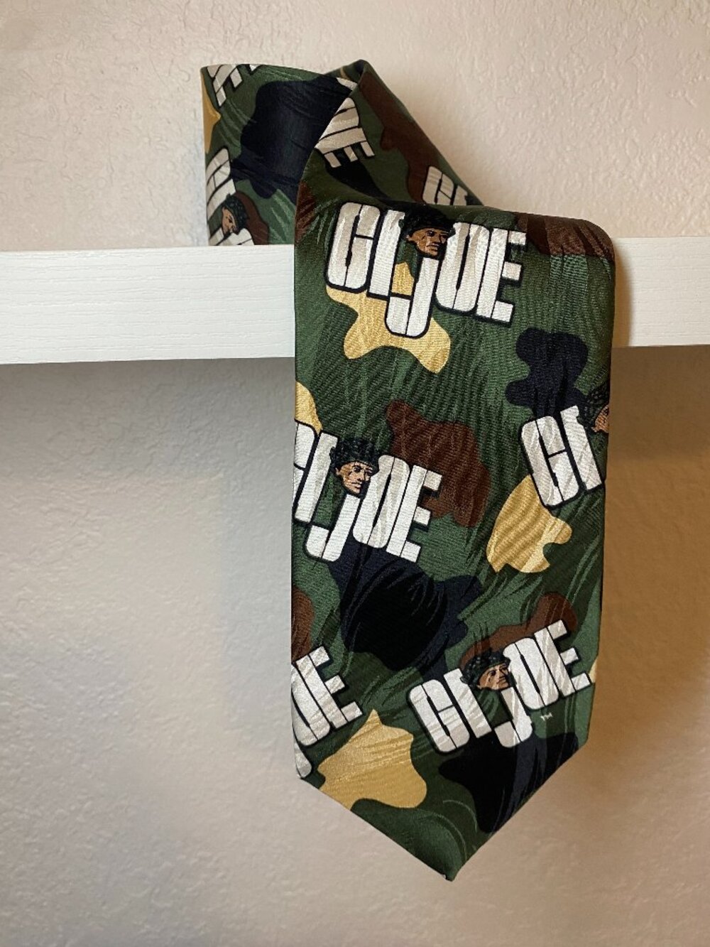 VTG 1996 G.I. Joe Hasbro Silk Novelty Necktie Camo Print RM Style USA Made